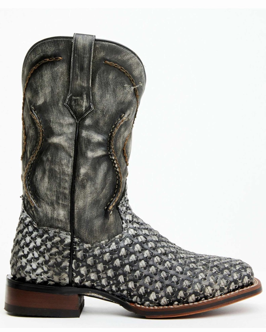 Boot * | Dan Post Men'S Stanley Basket Weave Western Boots Broad Square Toe