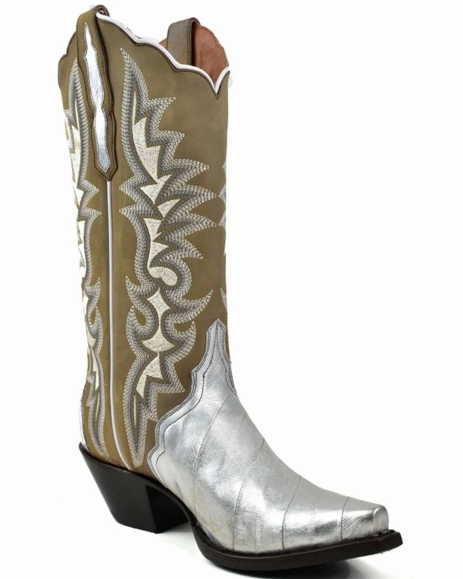 Boot * | Dan Post Women'S Eel Exotic Western Boot Snip Toe