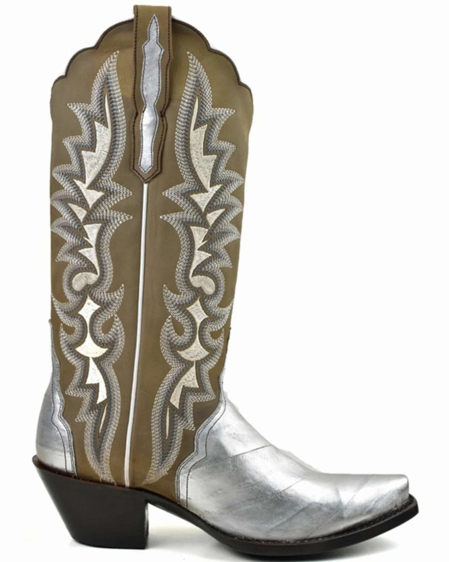 Boot * | Dan Post Women'S Eel Exotic Western Boot Snip Toe