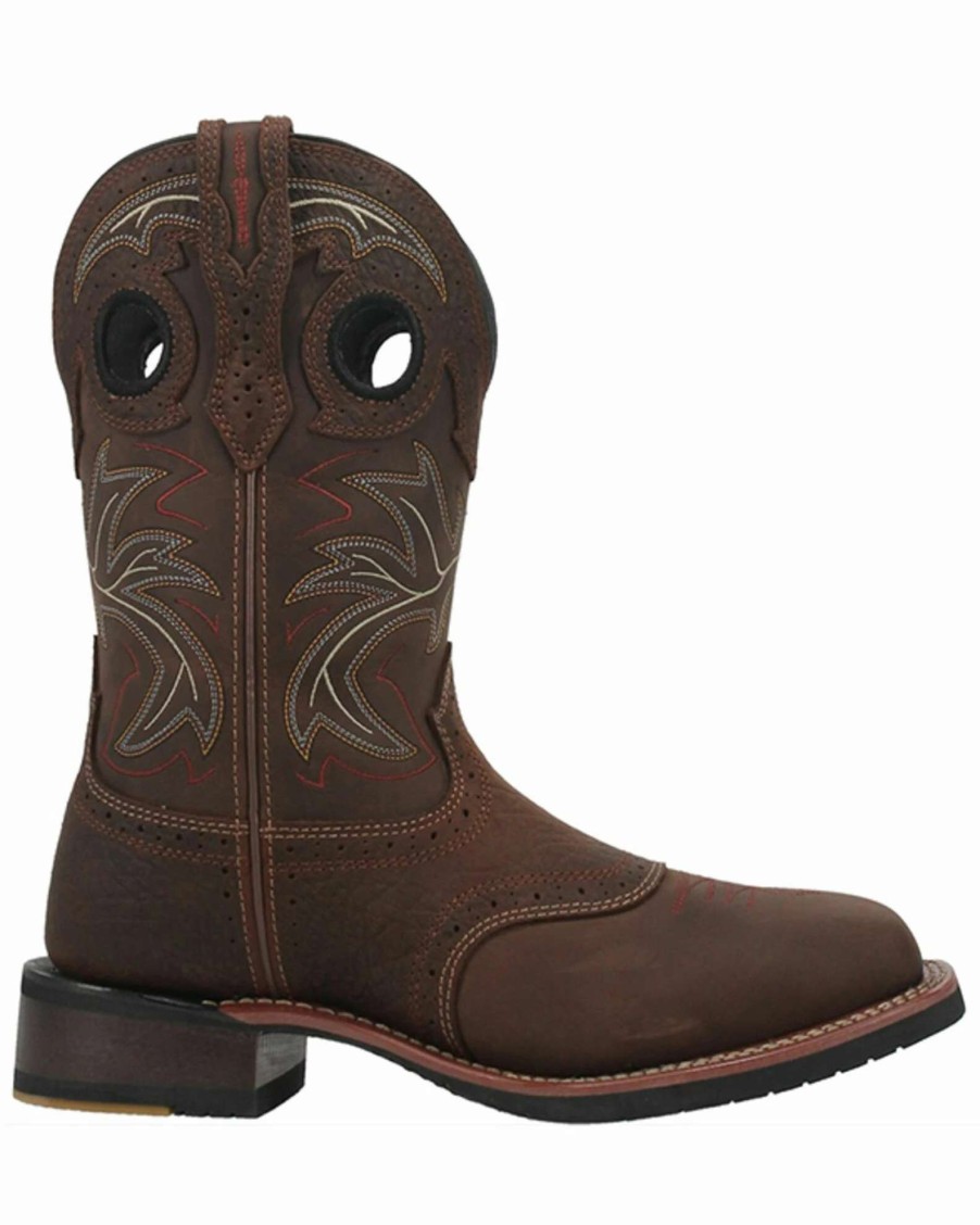 Boot * | Dan Post Men'S Lampasas Western Boots Broad Square Toe Brown