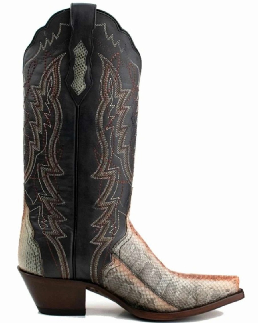 Boot * | Dan Post Women'S Zacatecas Exotic Watersnake Western Boots Snip Toe