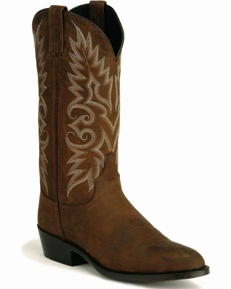 Boot * | Dan Post Men'S Embroidered Western Boots Round Toe