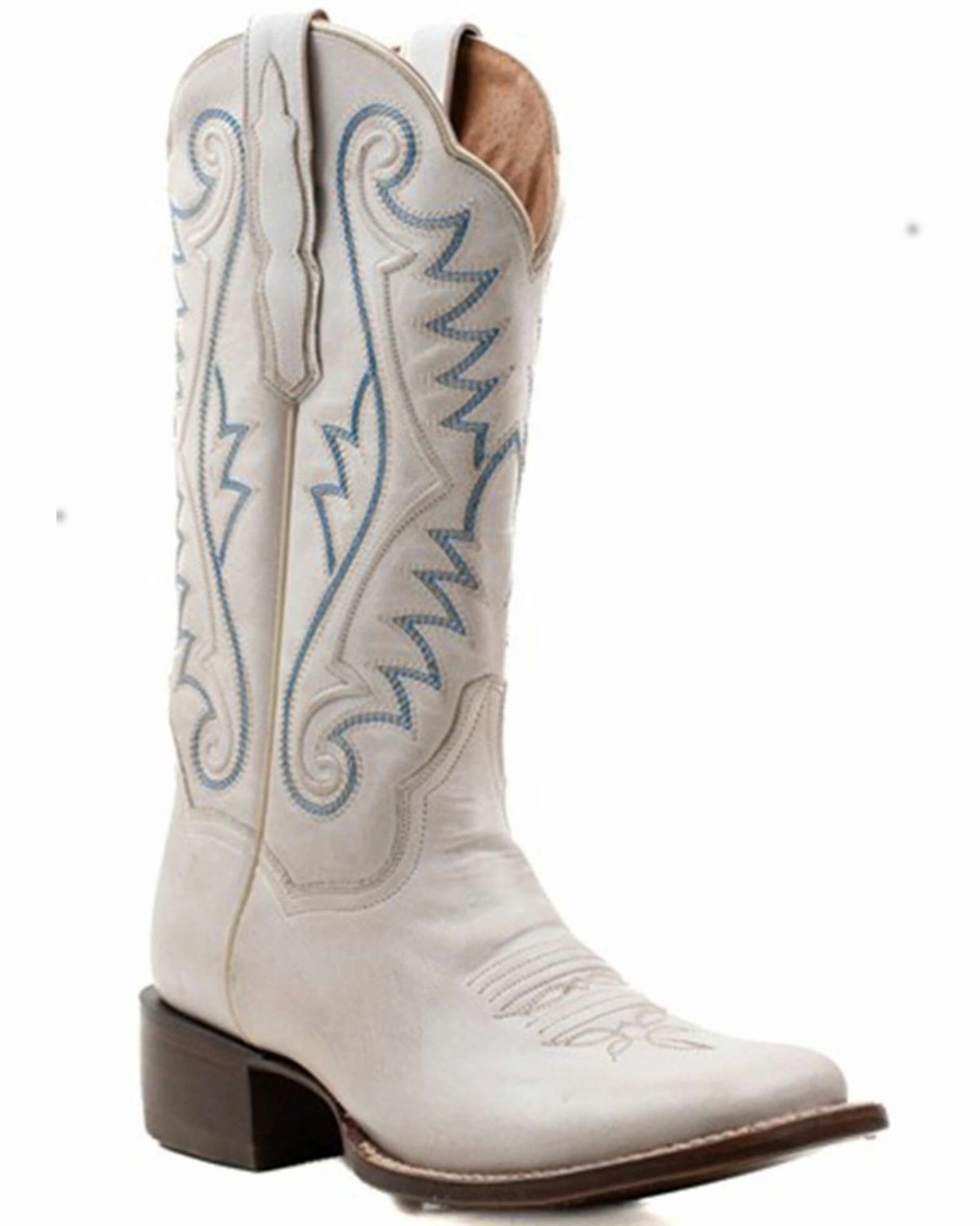 Boot * | Dan Post Women'S Sugar Western Boots Broad Square Toe White