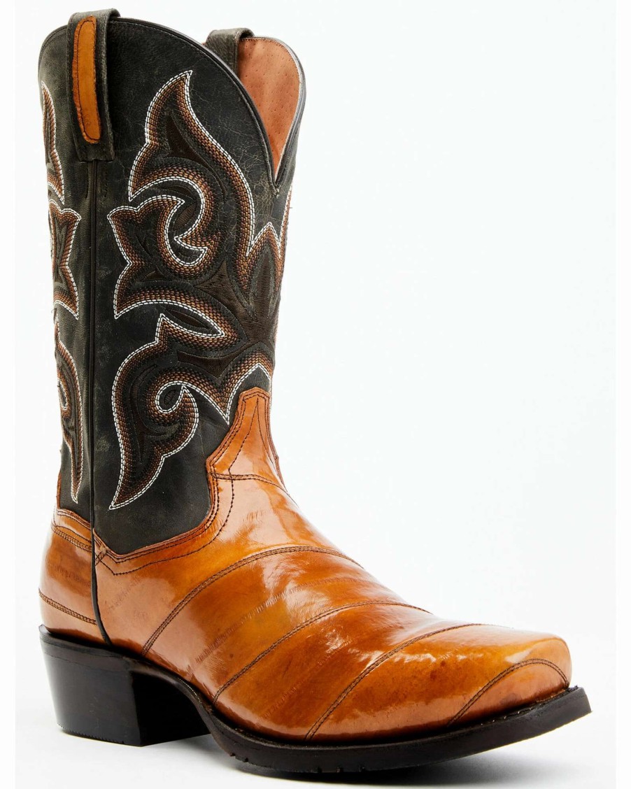 Boot * | Dan Post Men'S Camel Eel Exotic Western Boots Square Toe