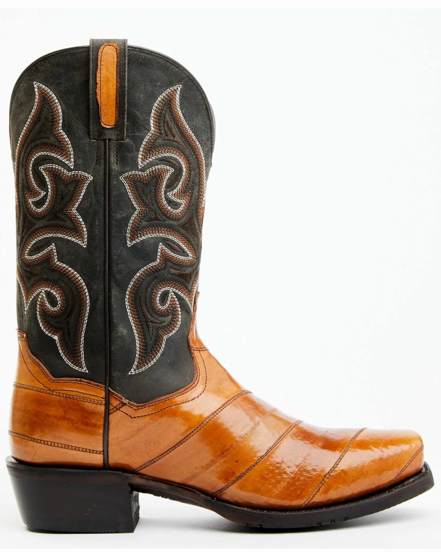 Boot * | Dan Post Men'S Camel Eel Exotic Western Boots Square Toe