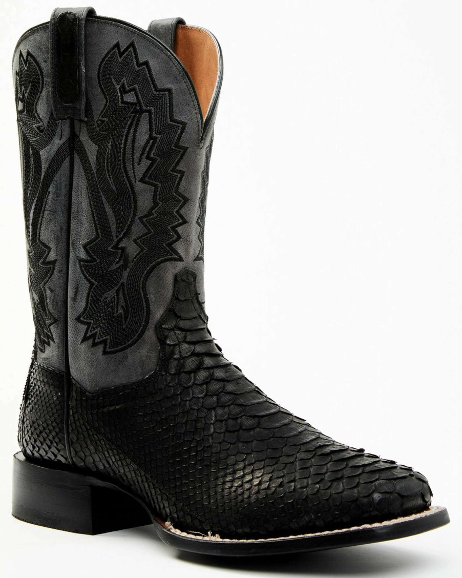 Boot * | Dan Post Men'S Back Cut Python Exotic Western Boots Broad Square Toe