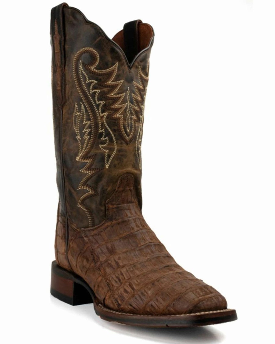 Boot * | Dan Post Women'S Exotic Caiman Skin Western Boots Square Toe