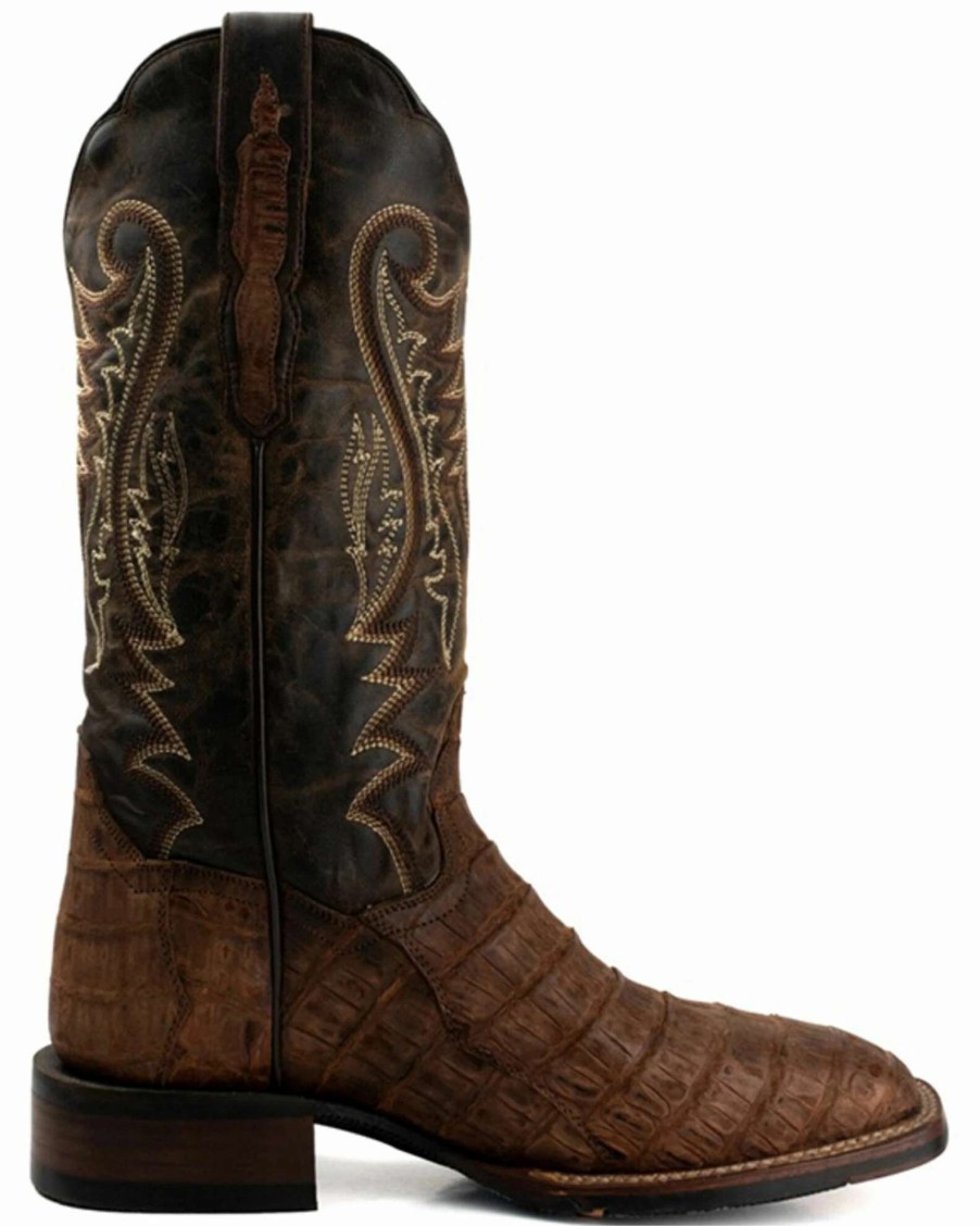 Boot * | Dan Post Women'S Exotic Caiman Skin Western Boots Square Toe