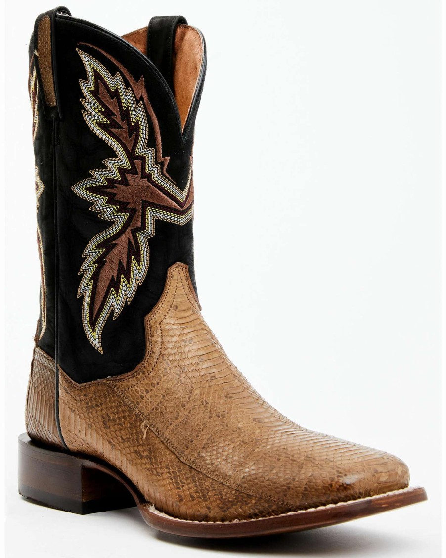 Boot * | Dan Post Men'S Taupe Water Snake Exotic Western Boots Broad Square Toe