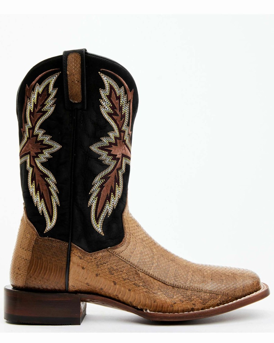 Boot * | Dan Post Men'S Taupe Water Snake Exotic Western Boots Broad Square Toe