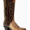 Boot * | Dan Post Women'S Karung Snake Brown Exotic Western Boot Snip Toe