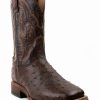 Boot * | Dan Post Men'S Alamosa Hand Ostrich Quill Western Boots Broad Square Toe