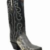 Boot * | Dan Post Women'S Karung Snake Black Exotic Western Boot Snip Toe