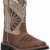 Boot * | Dan Post Girls' Lil Kite Days Western Boots Broad Square Toe For Toddler-Girls' Tan