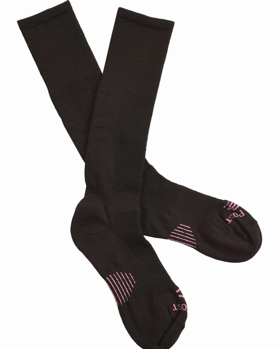 Sock * | Dan Post Women'S Cowgirl Certified Sleek Thin Socks Black