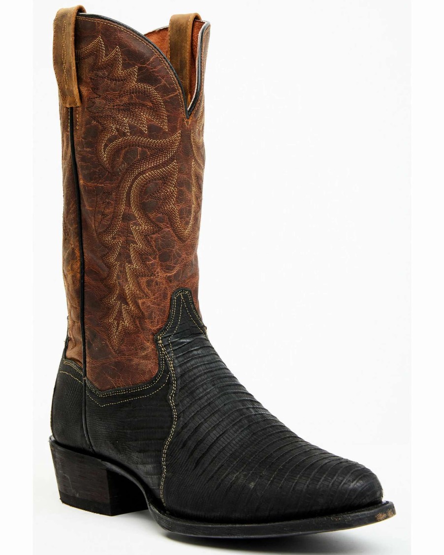 Boot * | Dan Post Men'S Winston Exotic Teju Lizard Leather Tall Western Boots Round Toe