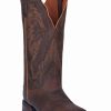 Boot * | Dan Post Women'S Brown Western Boots Wide Square Toe