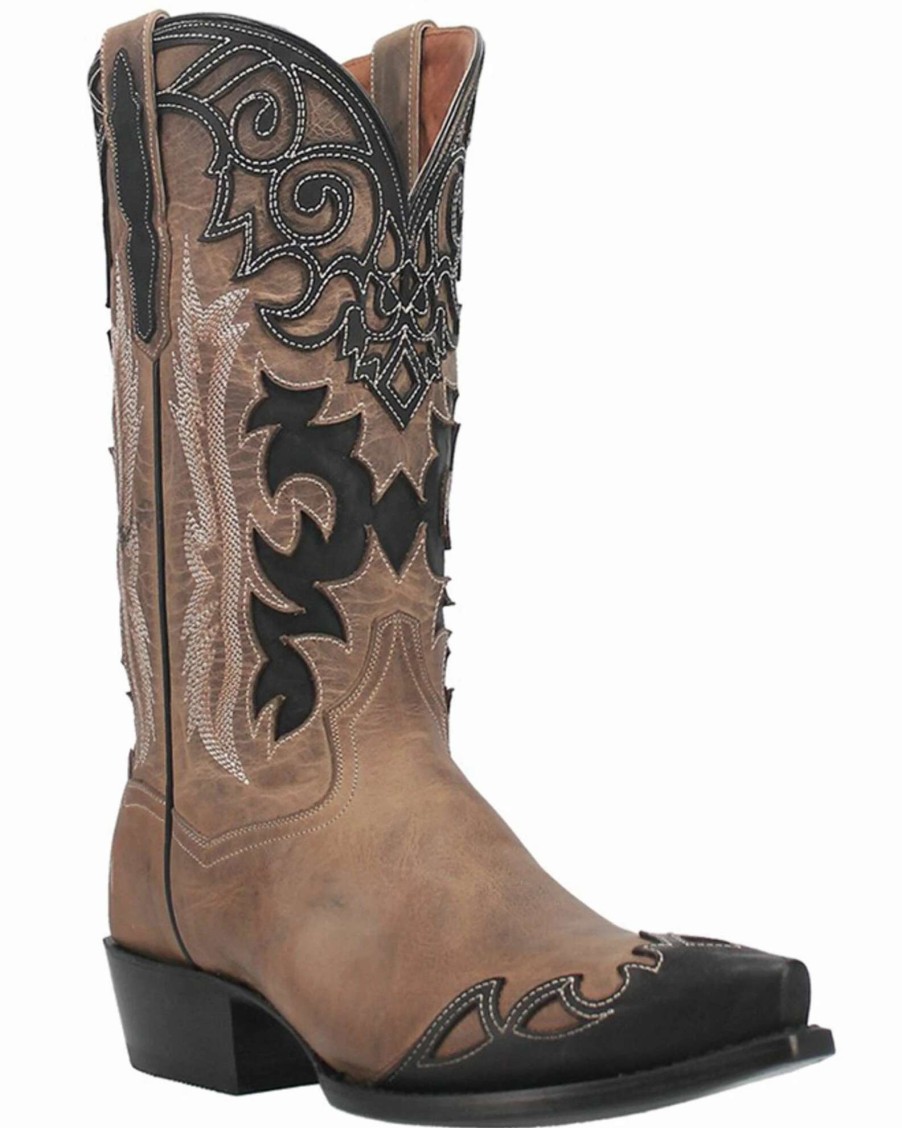 Boot * | Dan Post Men'S Denton All-Over Overlay Western Boots Snip Toe