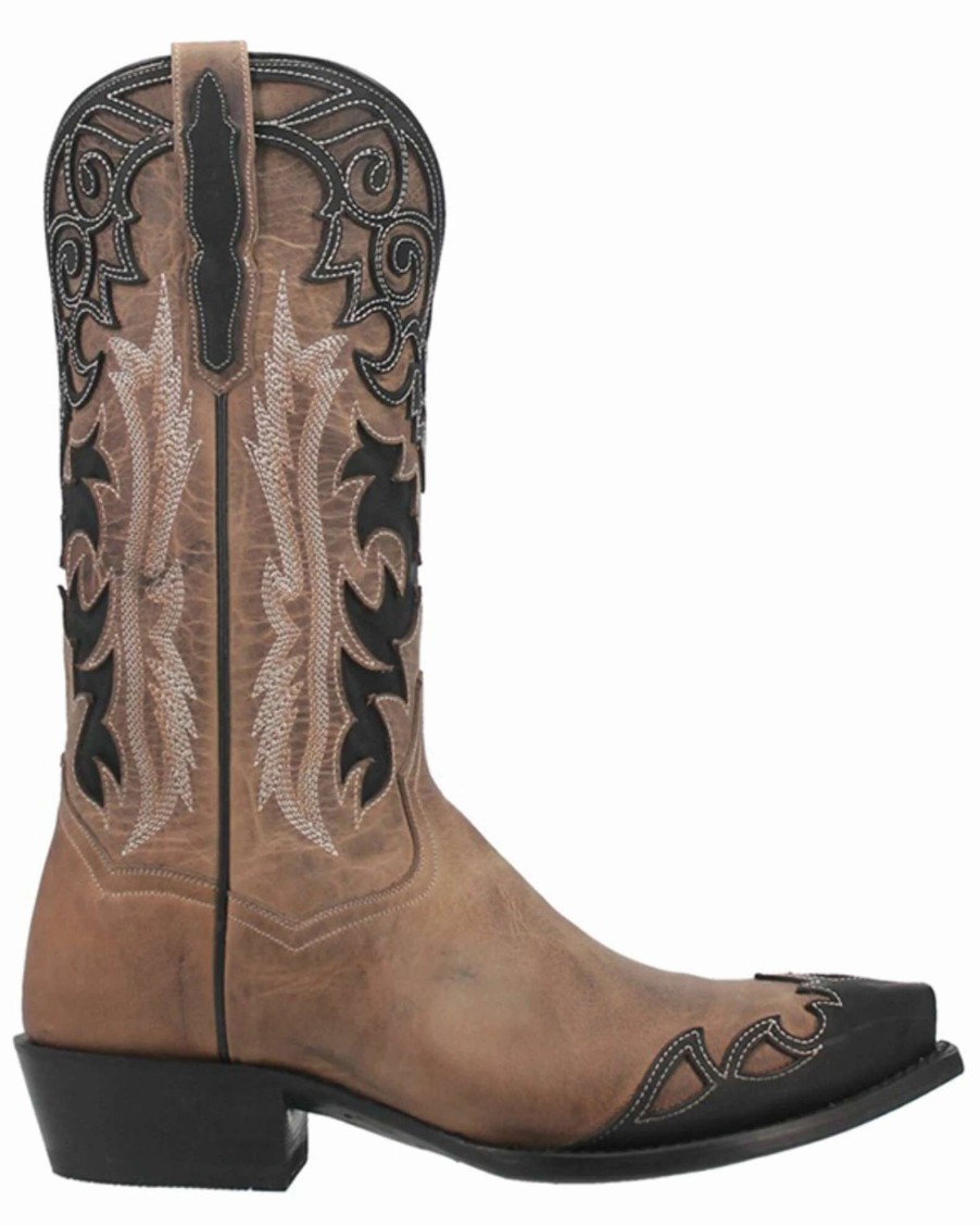 Boot * | Dan Post Men'S Denton All-Over Overlay Western Boots Snip Toe