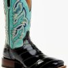 Boot * | Dan Post Men'S Eel Exotic Blue Western Boots Broad Square Toe