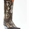 Boot * | Dan Post Women'S Grey Embroidery Western Boots Snip Toe