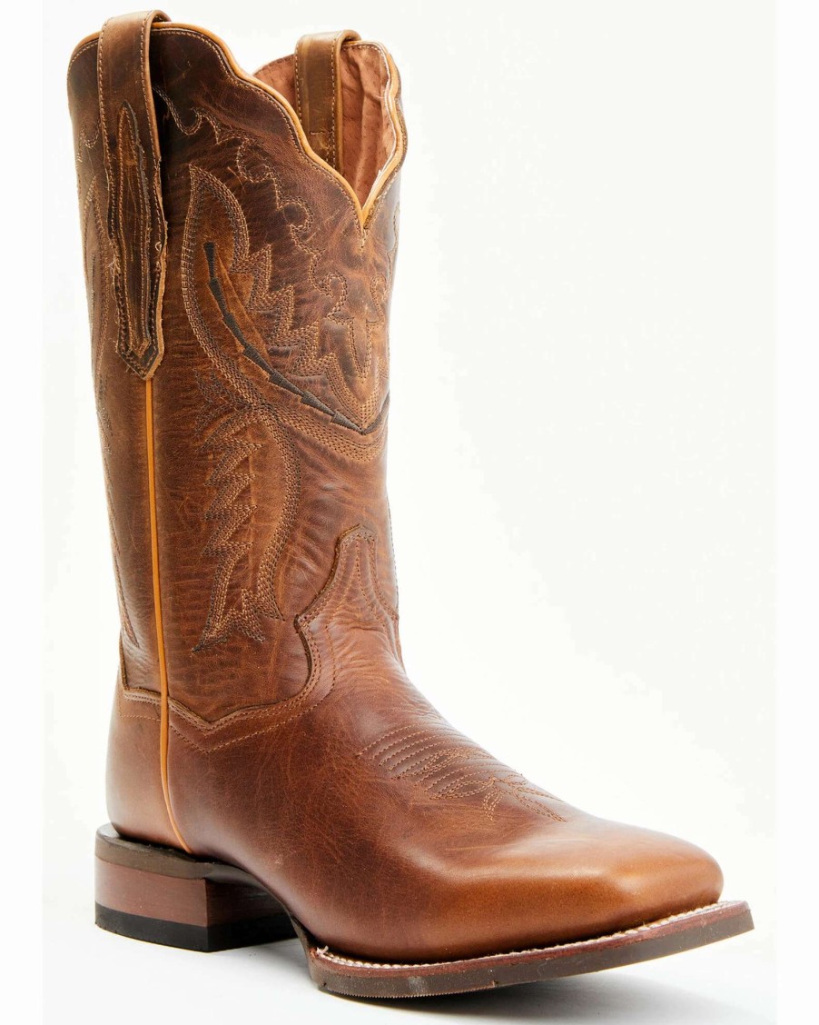 Boot * | Dan Post Women'S Embroidered Western Boots Broad Square Toe Brown