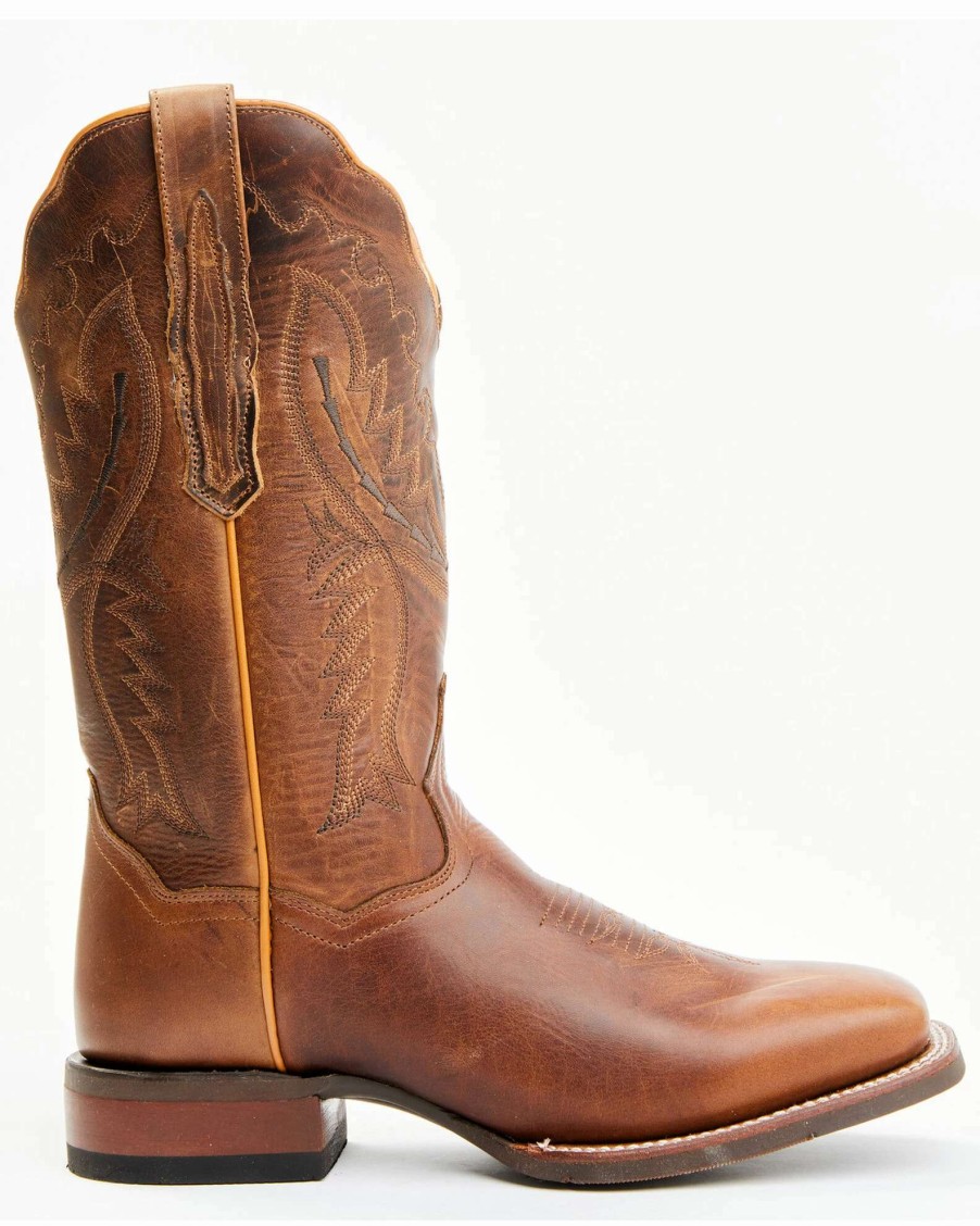 Boot * | Dan Post Women'S Embroidered Western Boots Broad Square Toe Brown