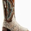 Boot * | Dan Post Women'S Back Cut Natural Python Exotic Western Boot Broad Square Toe