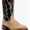 Boot * | Dan Post Men'S Hand Ostrich Quill Western Boots Broad Square Toe