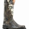 Boot * | Dan Post Men'S Skulls Motorcycle Western Boot Square Toe