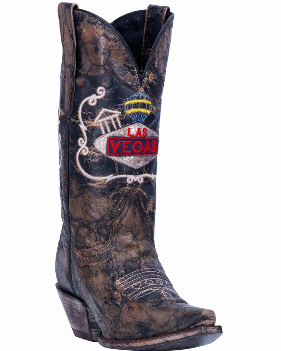 Boot * | Dan Post Women'S Las Vegas Western Boots Snip Toe Chocolate