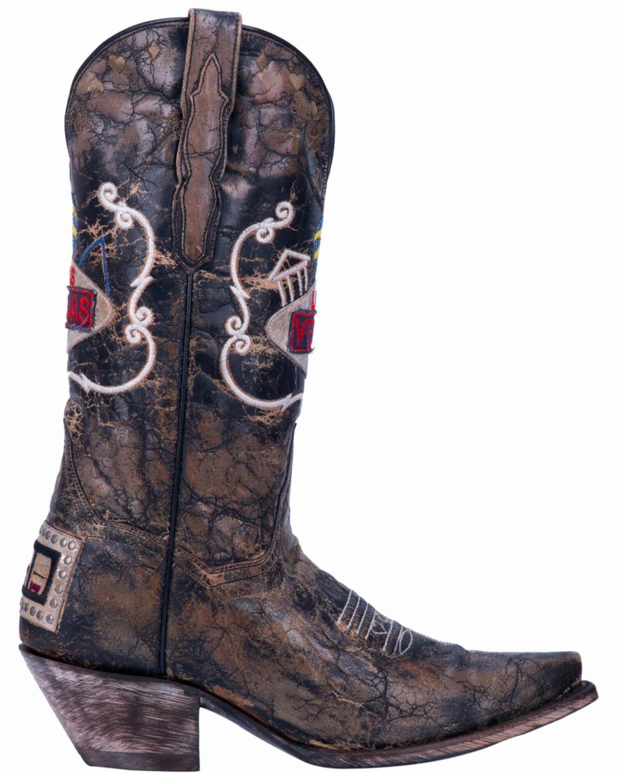 Boot * | Dan Post Women'S Las Vegas Western Boots Snip Toe Chocolate